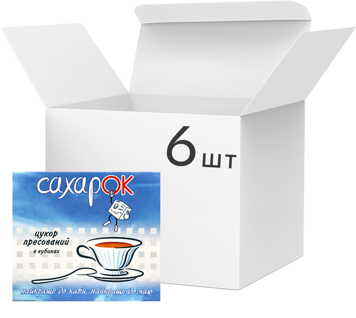 Упаковка прессованного сахара Сахарок 250 г × 6 шт (4820016850095 ...