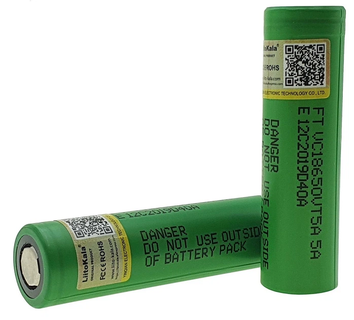 Акумулятор LiitoKala 18650 Lii VTC5 2600mAh високострумовий 20А - Фото 4 Акумулятор LiitoKala 18650 Lii VTC5 2600mAh високострумовий 20А - зображення 4