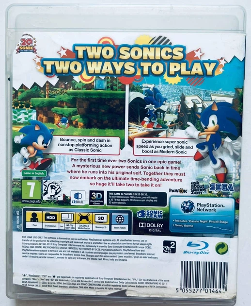Sonic Generations, Б/В, англійська версія - диск для PlayStation 3 - Фото 3 Sonic Generations, Б/В, англійська версія - диск для PlayStation 3 - зображення 3