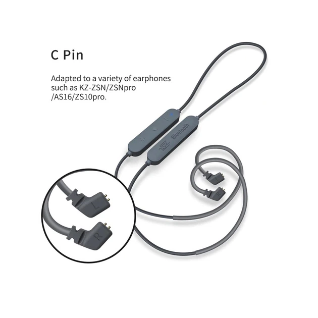 Bluetooth-адаптер KZ APTX-HD Bluetooth 5.0 cable upgrade Wire (C pin) (Серый) - изображение 4