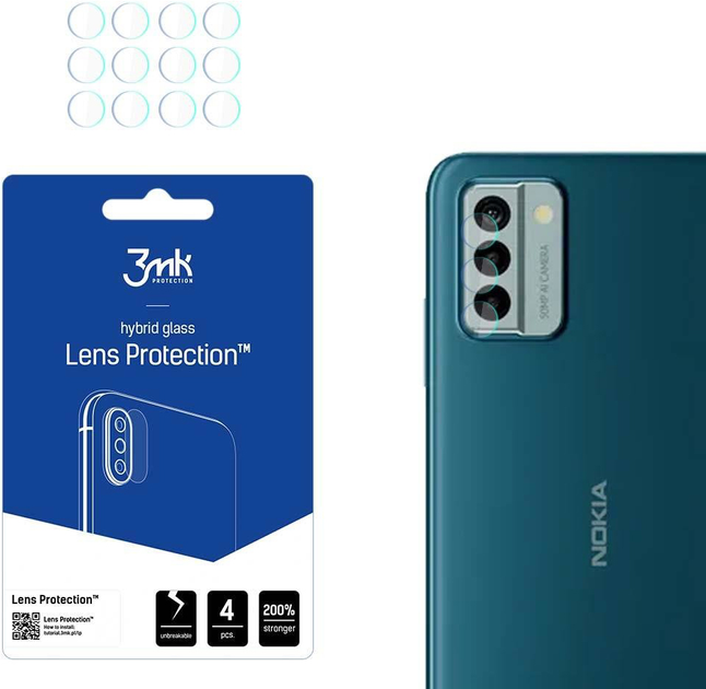 Комплект захисного скла 3MK Lens Protection для камери Nokia G22 (5903108525060) - зображення 1