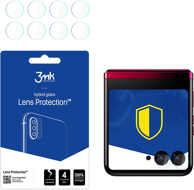 Комплект захисного скла 3MK Lens Protection для камери Motorola Razr 40 Ultra (5903108534505) - зображення 1