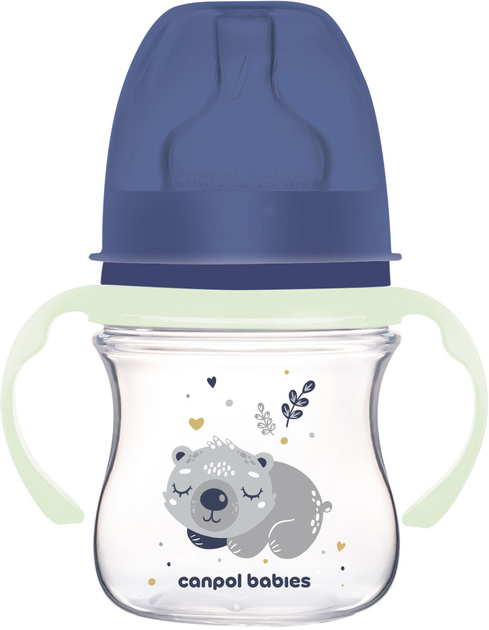 Пляшка антиколікова Canpol Babies Easystart Sleepy Koala з широким отвором Блакитна 120 мл (35/236_blu) - зображення 1