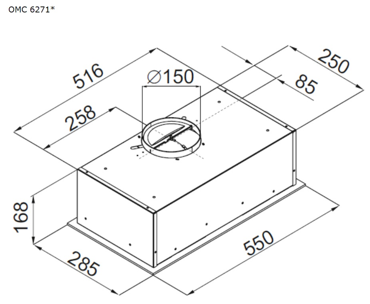 Okap kuchenny Amica OMC6271B 55 cm czarny (1193765) - obraz 5
