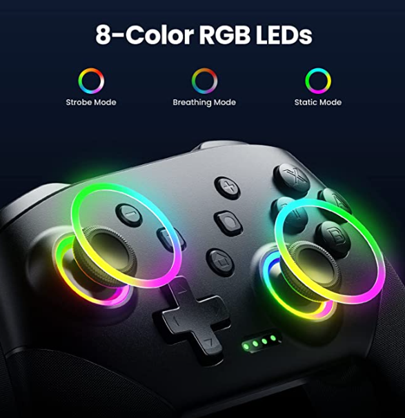 Беспроводной геймпад Data Frog с RGB подсветкой для Nintendo Switch / OLED / Lite / PC - изображение 5