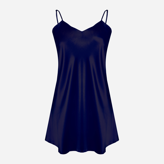 Koszula nocna damska satynowa DKaren Slip Karen XS Granatowa (5901780648008) - obraz 3