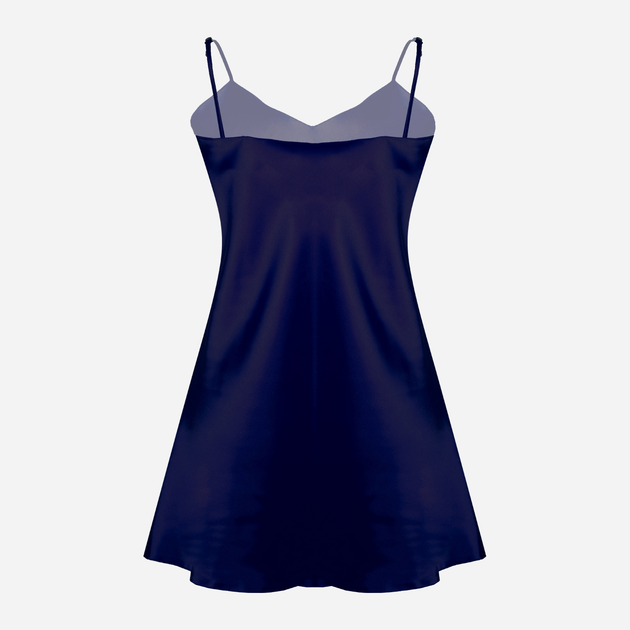 Koszula nocna damska satynowa DKaren Slip Karen XS Granatowa (5901780648008) - obraz 4