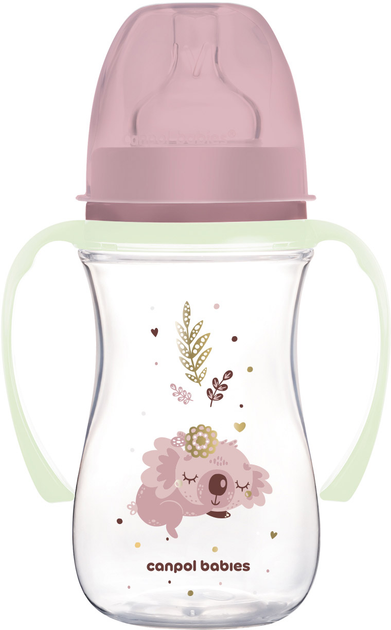 Пляшка антиколікова Canpol Babies Easystart Sleepy Koala з широким отвором Рожева 240 мл (35/237_pin) - зображення 1