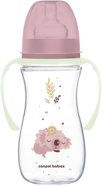 Пляшка антиколікова Canpol Babies Easystart Sleepy Koala з широким отвором Рожева 300 мл (35/238_pin) - зображення 1