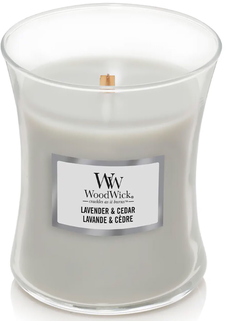 Ароматична свічка Woodwick деревна Lavender & Cedar 60 годин (1666266E) - зображення 3