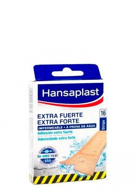 Пластир Hansaplast Extra Strong Adhesive Dressing 16 шт (4005800030475) - зображення 1