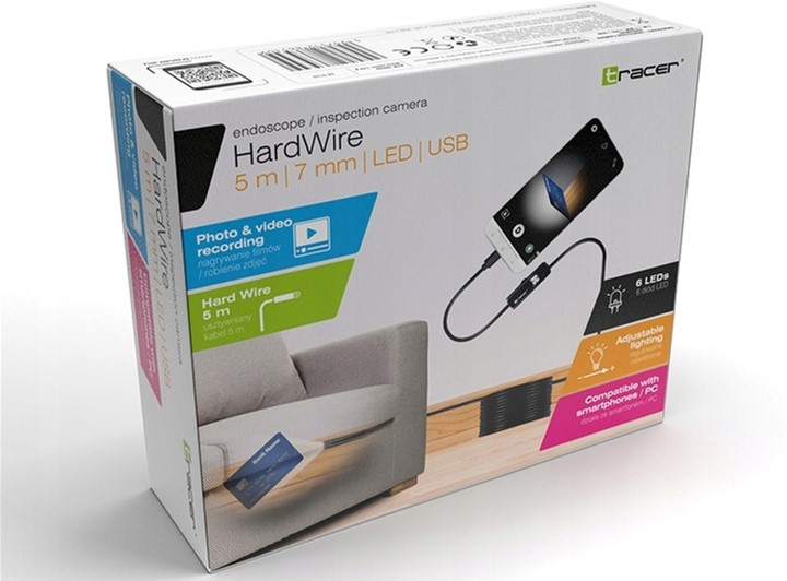 Ендоскоп Tracer HardWire 5M 7MM LED USB (TRAKAM46628) - зображення 6
