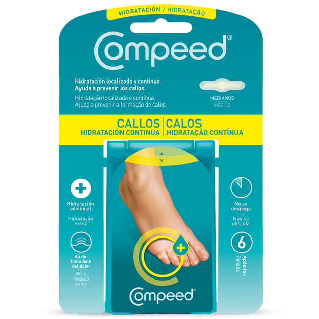 Plastry Compeed Calluses Continuous Hydration 6 szt (3663555004113) - obraz 1