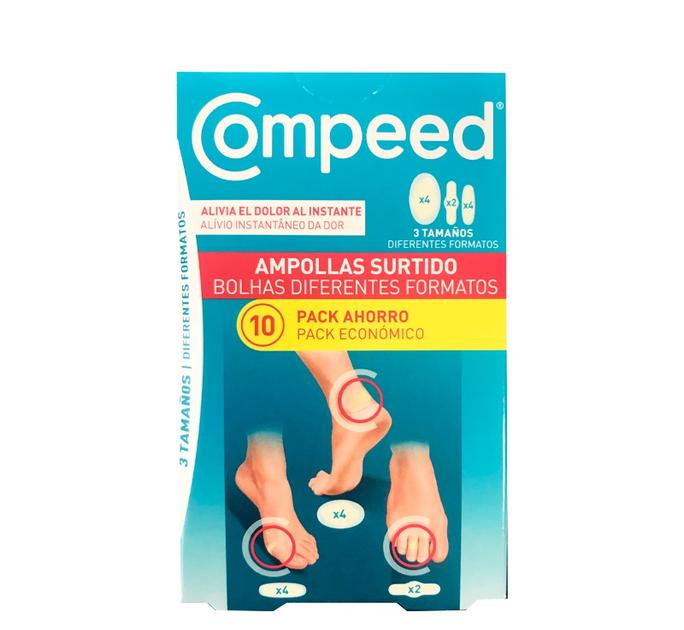 Пластир Compeed Blisters Mixed Pack 2.5 см x 6.5 см 10 шт (3663555005042) - зображення 1