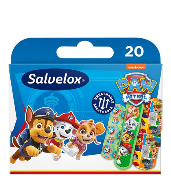 Пластир Salvelox Paw Patrol 20 шт (7310610028718) - зображення 1