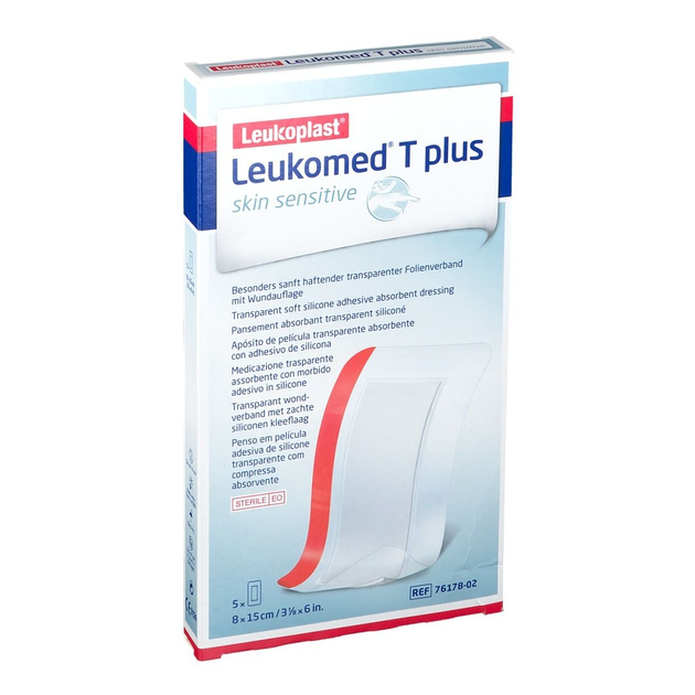 Пластырь BSN Medical Leukoplast Leukomed T Plus Skin Sensitive 8 x 15 см (4042809669541) - изображение 1