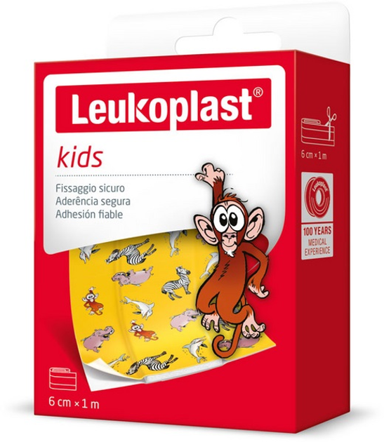 Пластырь BSN Medical Leukoplast Pro Kids Zoo Strips 12 шт (4042809661378) - изображение 1