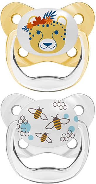 Пустушки Dr. Brown's Chupete Prevent Butterfly Yellow Soothers 2 6-18M (72239301876) - зображення 1