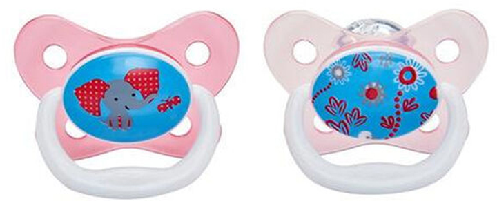 Uchwyt na smoczek Dr.Brown's Prevent Butterfly Soother T2 6-12 2 szt (72239301852) - obraz 1