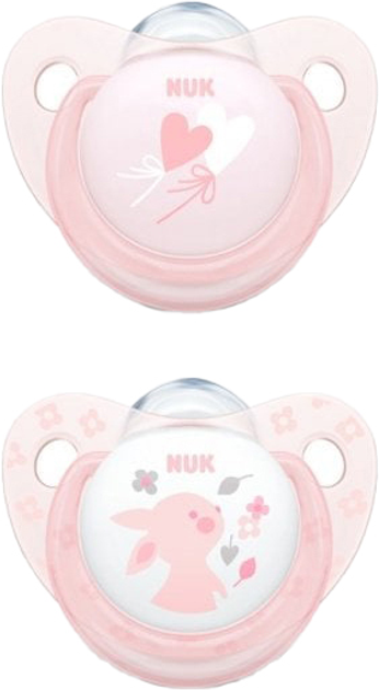 Smoczki Nuk Baby Rose Silicone Soother Without Ring 2 szt (4008600262329) - obraz 1