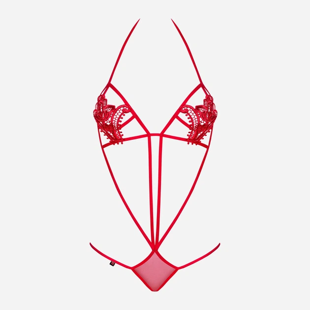 Body erotyczne damskie Obsessive Luiza S/M Czerwone (5900308553565) - obraz 3
