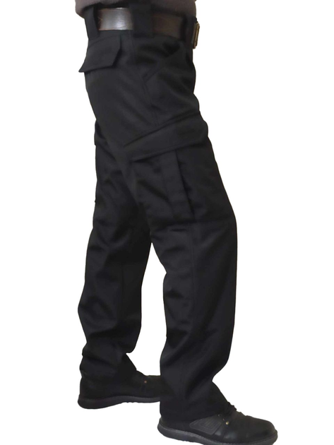 Тактические брюки демисезонные Проспероус тк. Дюспо-Флис 44/46,3/4 Черные - изображение 2