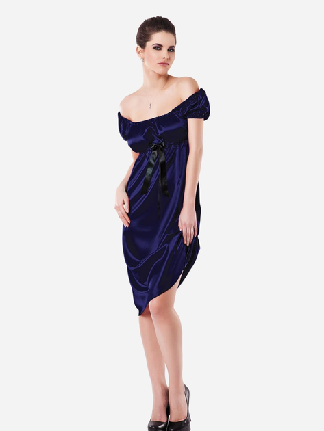 Erotyczny peniuar DKaren Plus Size Slip Anabel 9XL Navy Blue (5903251415836) - obraz 1