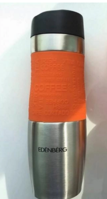 Универсальная повседневная термокружка Edenberg EB-627 480 мл оранжевый - Фото 5 Универсальная повседневная термокружка Edenberg EB-627 480 мл оранжевый - изображение 5
