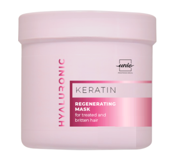 Восстанавливающая маска с кератином Unic Hyaluronic Keratin для ломких и поврежденных волос, 500 мл - Фото 1 Восстанавливающая маска с кератином Unic Hyaluronic Keratin для ломких и поврежденных волос, 500 мл - изображение 1