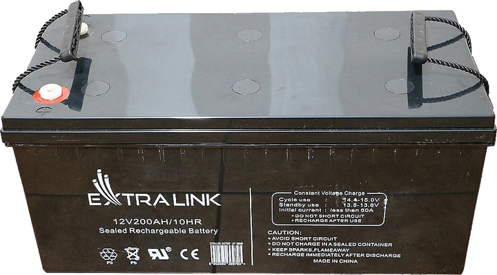 Akumulator EXTRALINK AGM 12V 200Ah (5902560369793) - obraz 1