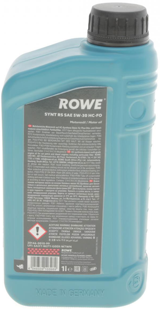 Моторное масло ROWE 5W-30 Hightec Synt RS HC-FO 1 л (20146-0010-99 ...