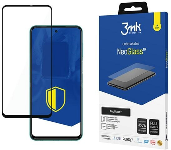 Szkło kompozytowe 3MK NeoGlass do Xiaomi Redmi Note 9 Pro 5G czarne (5903108370684) - obraz 1