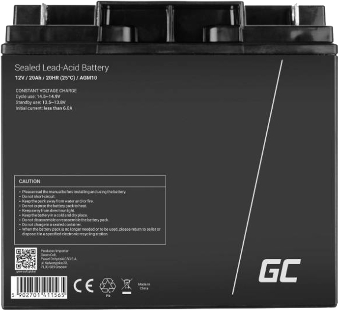 Akumulator Greencell AGM 12V 20Ah (5902701411565) - obraz 2