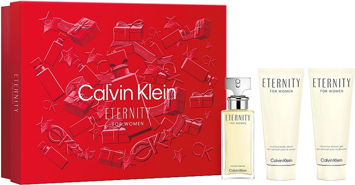 Zestaw damski Calvin Klein Eternity Woda perfumowana 50 ml + Balsam do ciała 100 ml + Żel pod prysznic 100 ml (3616303455156) - obraz 1