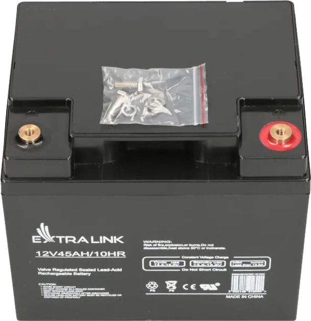 Akumulator EXTRALINK AGM 12V 45Ah (5903148918990) - obraz 3