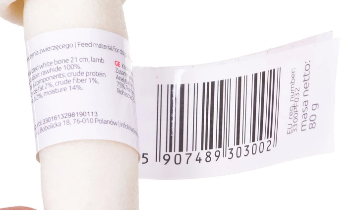 Przysmak dla psa Maced kosc wiazana biala jagniecina 21 cm 1 szt (5907489303002) - obraz 3