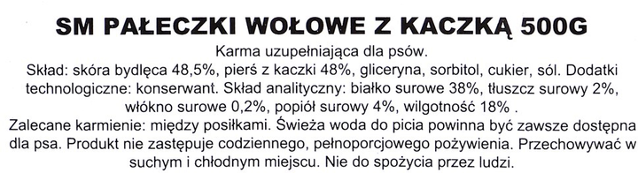 Przysmak dla psa Maced paleczki wolowe z kaczka 500 g (5907489312004) - obraz 3