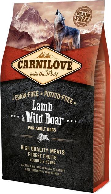 Сухий корм для собак Carnilove Lamb & Wild Boar For Adult 4 кг (8595602553679) - зображення 1