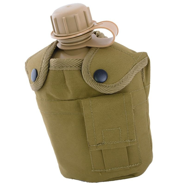 Фляга пластиковая MIL-TEC US-Style 900 ml Coyote с чашкой - изображение 1