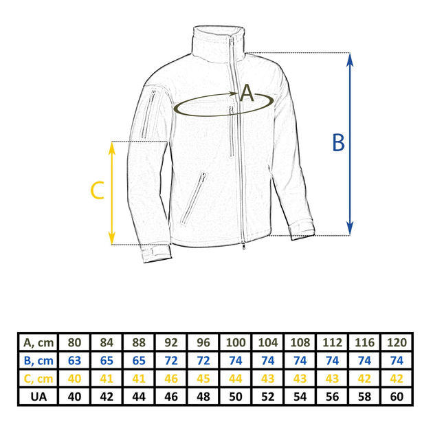 Куртка тактическая Флис со вставками SoftShell Оливковая 48 - изображение 2