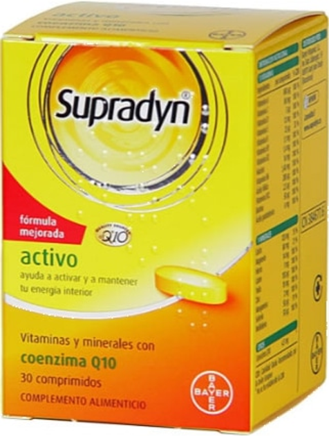 Комплекс вітамінів та мінералів Supradyn Активо 30 шипучих таблеток (8470002066564) - зображення 1