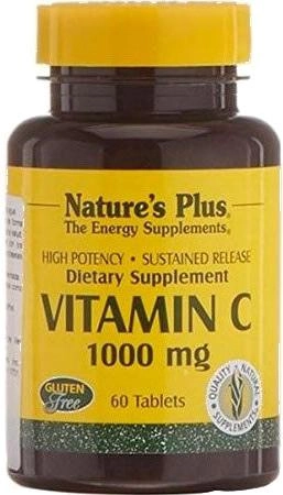 Suplement diety Vitamin C 1g 60 Tablets Natures Plus (8499990012049) - obraz 1