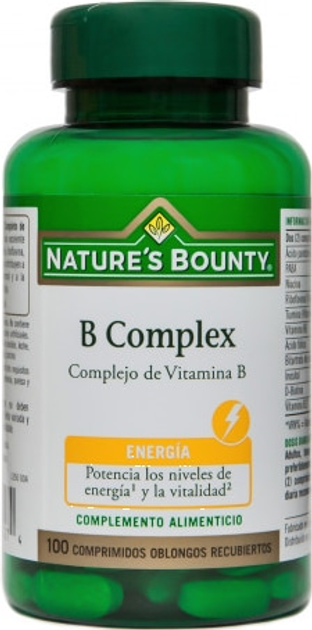 Вітамінний комплекс Nature's Bounty B-Complex 100 табл Recubiertos (743129902740) - зображення 1