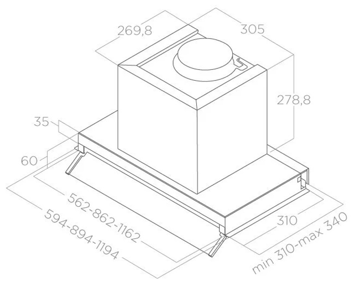 Okap kuchenny Elica Boxin Lux LX/IX/A/90 (PRF0114761) - obraz 5