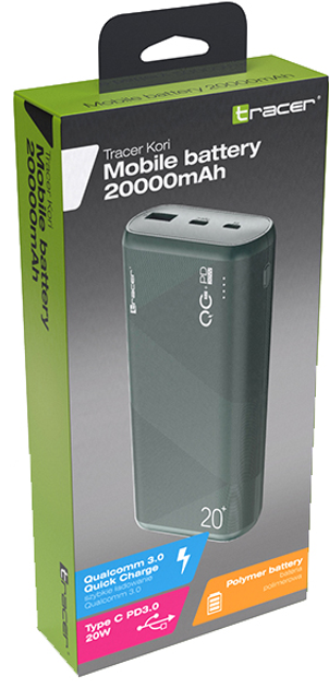 УМБ Tracer Kori 20000 mAh Green (TRABAT47095) - зображення 3