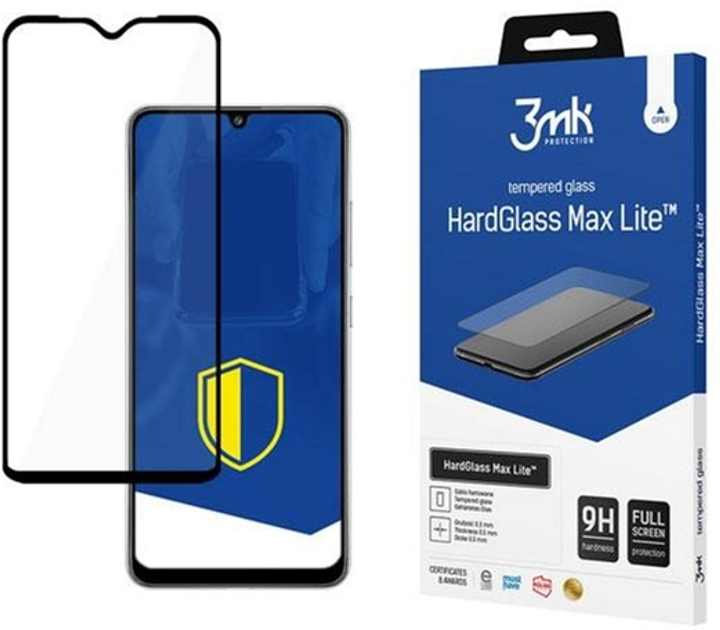 Захисне скло 3MK HG Max Lite для Samsung Galaxy A325 A32 4G чорне (5903108370714) - зображення 1