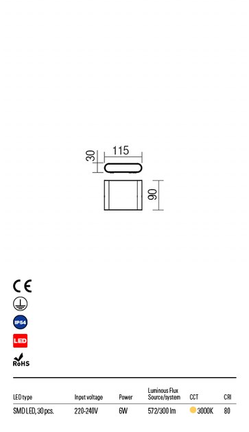 Бра вуличне POCKET AP LED SMD 6W IP54 DG (5.1.2) Redo(nou) 9052 - изображение 3