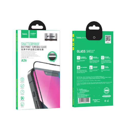 Стекло Hoco защитное для iPhone 13 mini 5.4" A26 black - Фото 3 Стекло Hoco защитное для iPhone 13 mini 5.4" A26 black - изображение 3