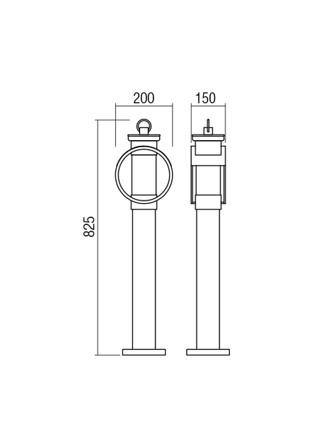 Стовпчик COMPASS ST 825 mm E27 42W IP33 CF (4.1.1) Redo 9573 - изображение 2