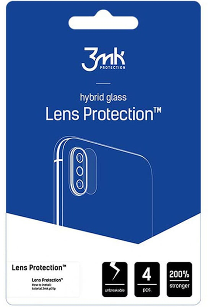 Szkło hybrydowe 3MK Lens Protection do obiektywu aparatu Realme 10 Pro+ 4 szt (5903108498128) - obraz 1